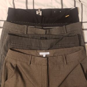 Lot of 4 Designer Pants Sz 14 Talbots, Antonio Melani, Ann Taylor, Anne Klein
